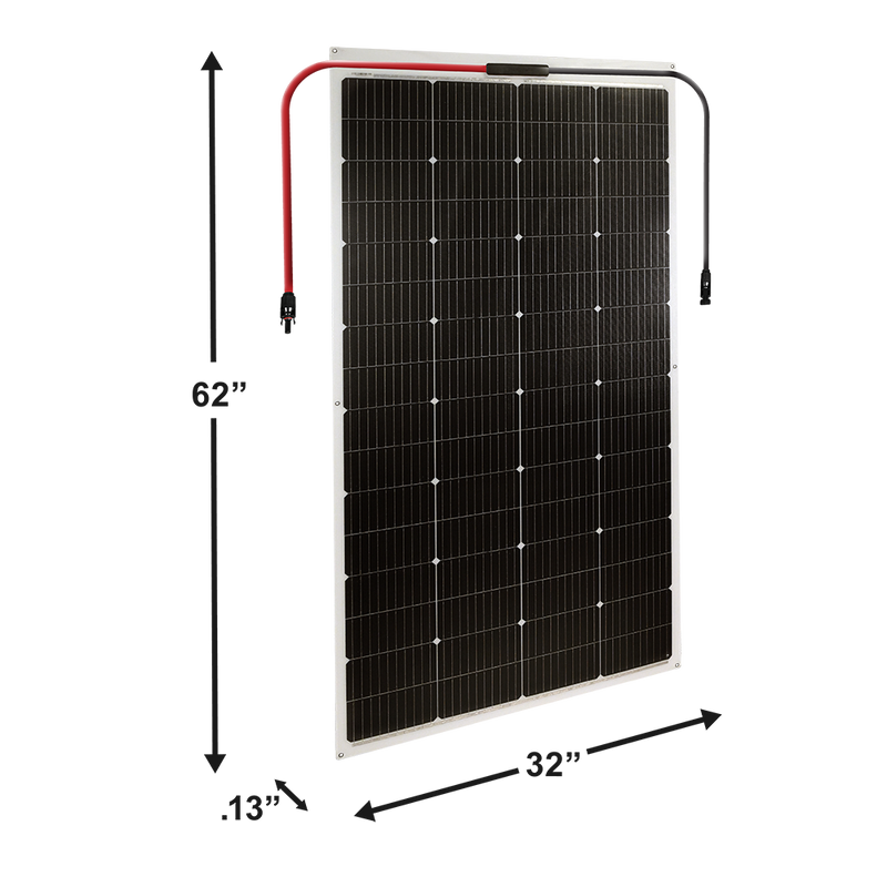 AIMS Power 230W Flexible Slim Monocrystalline Solar Panel - view 3