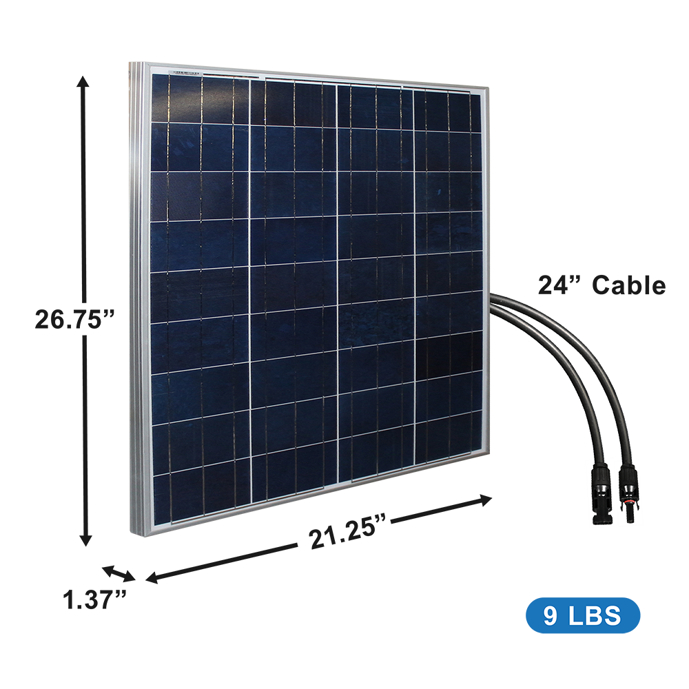 AIMS Power Lightning Bug 50W Solar Trickle Charging Base Kit - view 2
