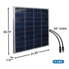 AIMS Power Lightning Bug 50W Solar Trickle Charging Base Kit - view 2