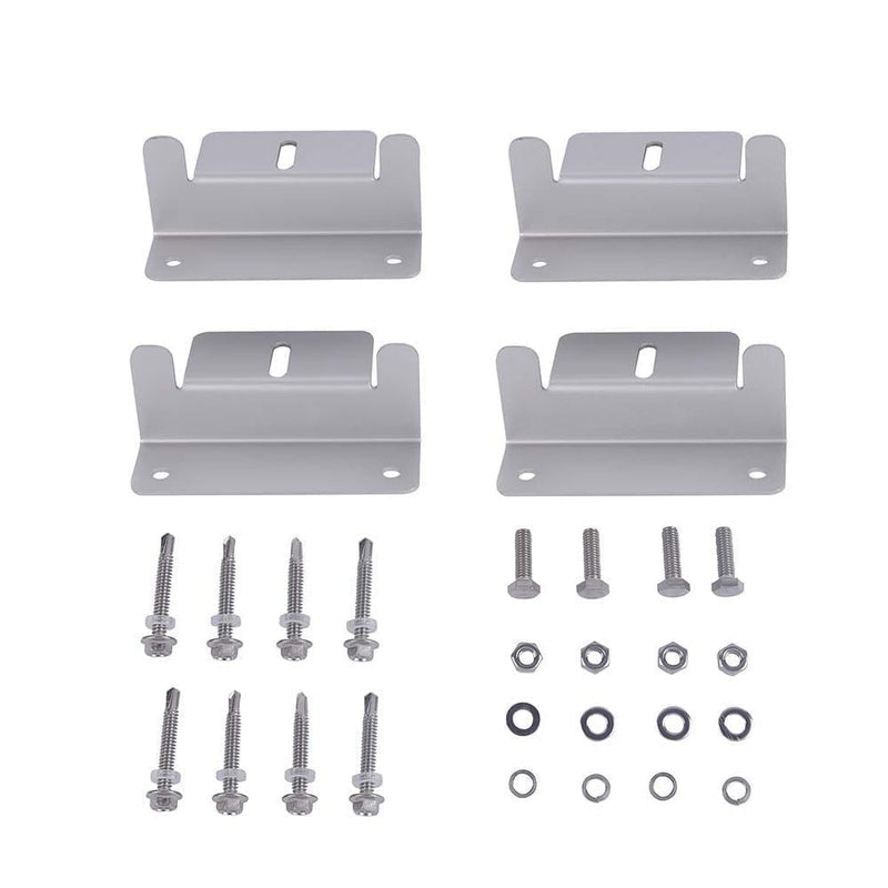 Solar Panel Z Bracket Mounting Kit 4 Piece Set – RVs, Boats, Vans