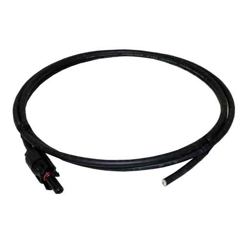 AIMS Power 10 AWG PV Wire, Male MC4 to Cut End, 50 ft