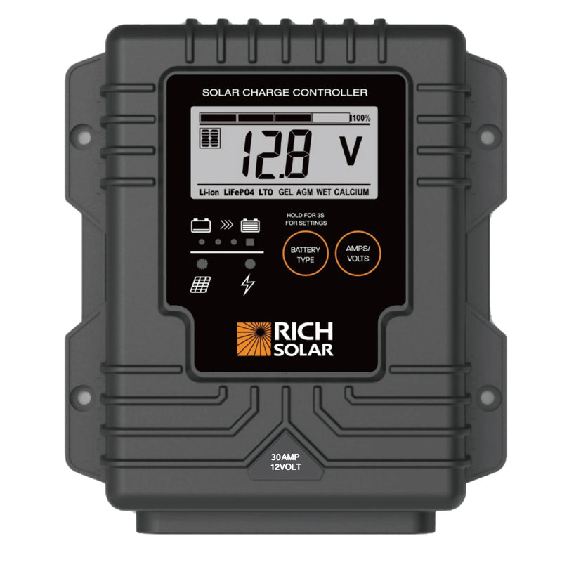 Rich Solar BRAVO Waterproof 30 30 Amp Waterproof PWM Solar Charge Controller