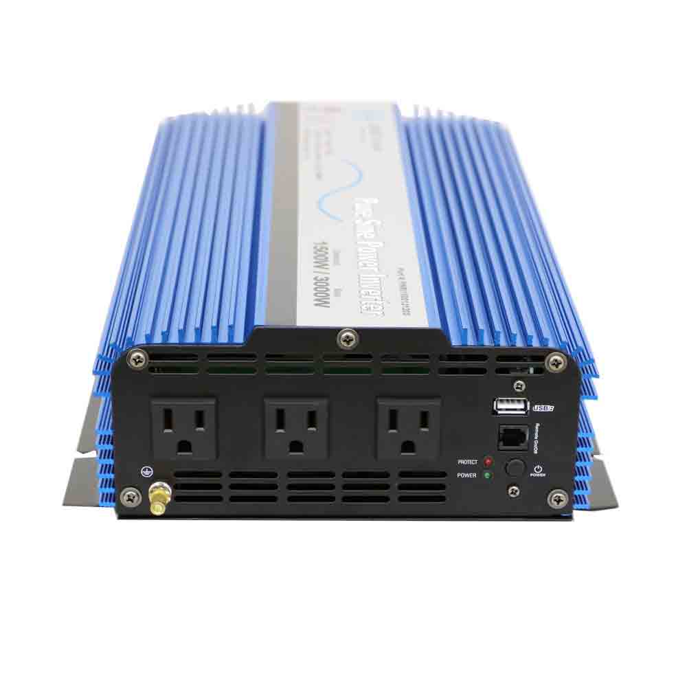 AIMS Power 1500W Pure Sine Inverter Kit with Remote, Fuse and Cables - view 3