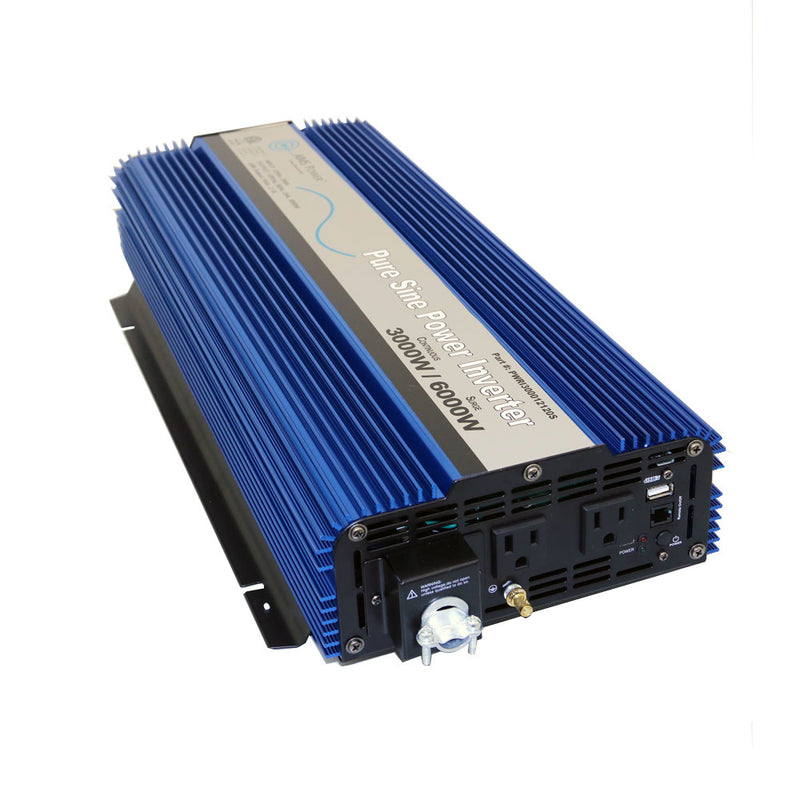 AIMS Power 3000W Pure Sine Inverter Kit with Remote, Fuse and Cables - view 9
