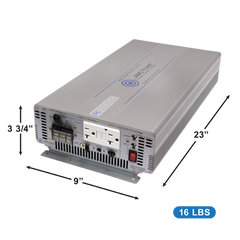 AIMS Power 3000W Industrial Pure Sine Power Inverter 12V - view 3