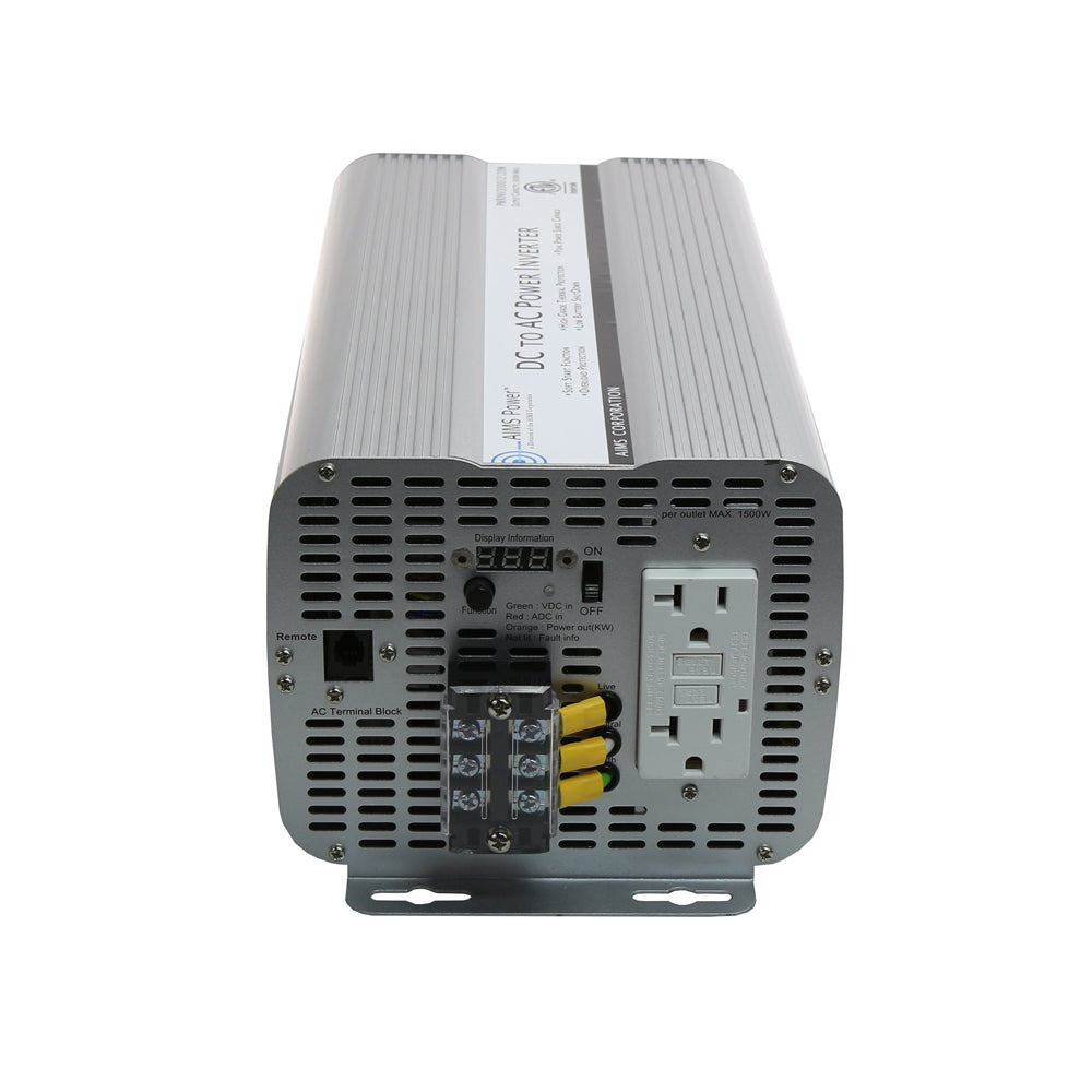 AIMS Power 3000W Modified Sine Power Inverter 12V, ETL Listed - view 3