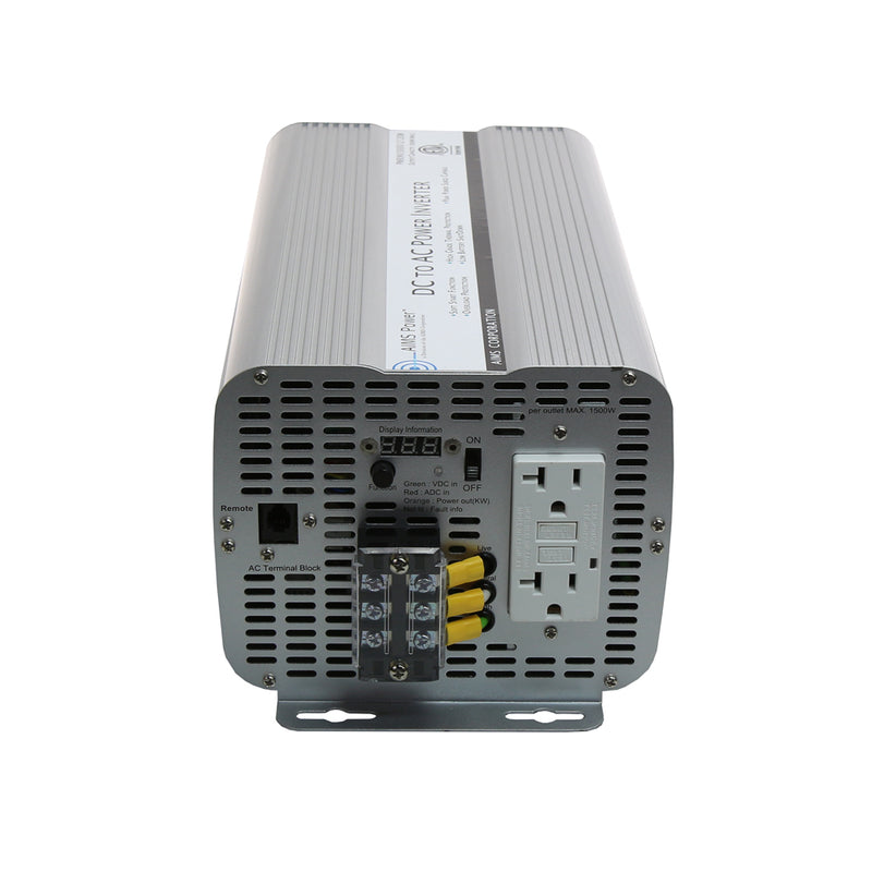 AIMS Power 3000W Modified Sine Power Inverter 12V, ETL Listed - view 3