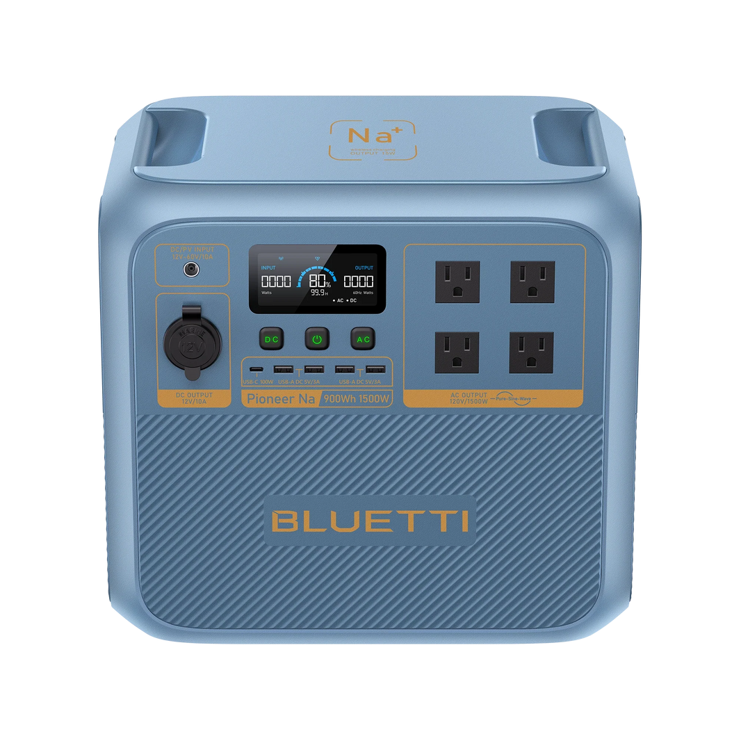 BLUETTI Pioneer Na power station with Charger 1 alternator charger