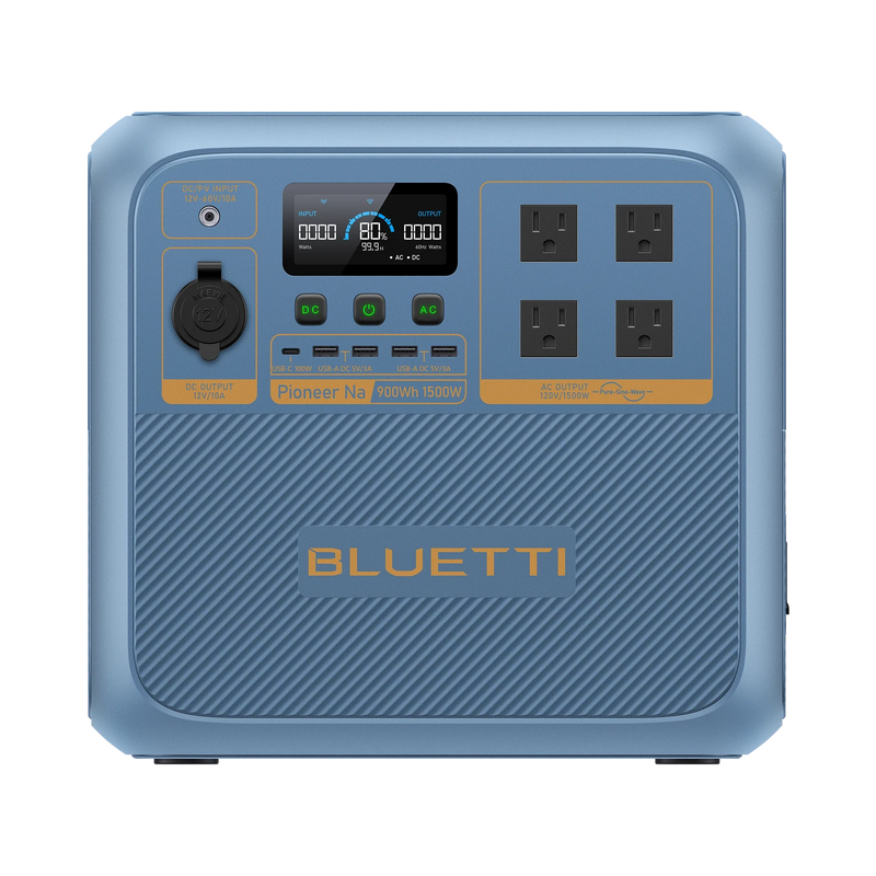 BLUETTI Pioneer Na sodium-ion power station with 200W panel