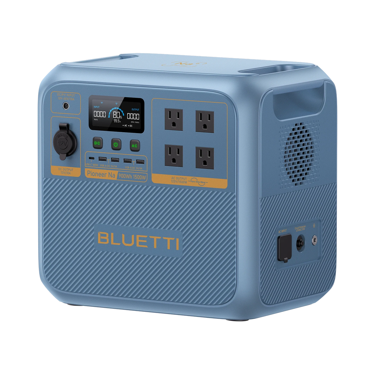 BLUETTI Pioneer Na sodium-ion power station with 100W panel