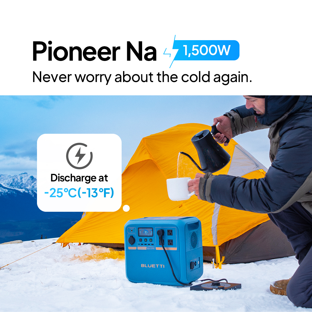 BLUETTI Pioneer Na sodium-ion portable power station front view