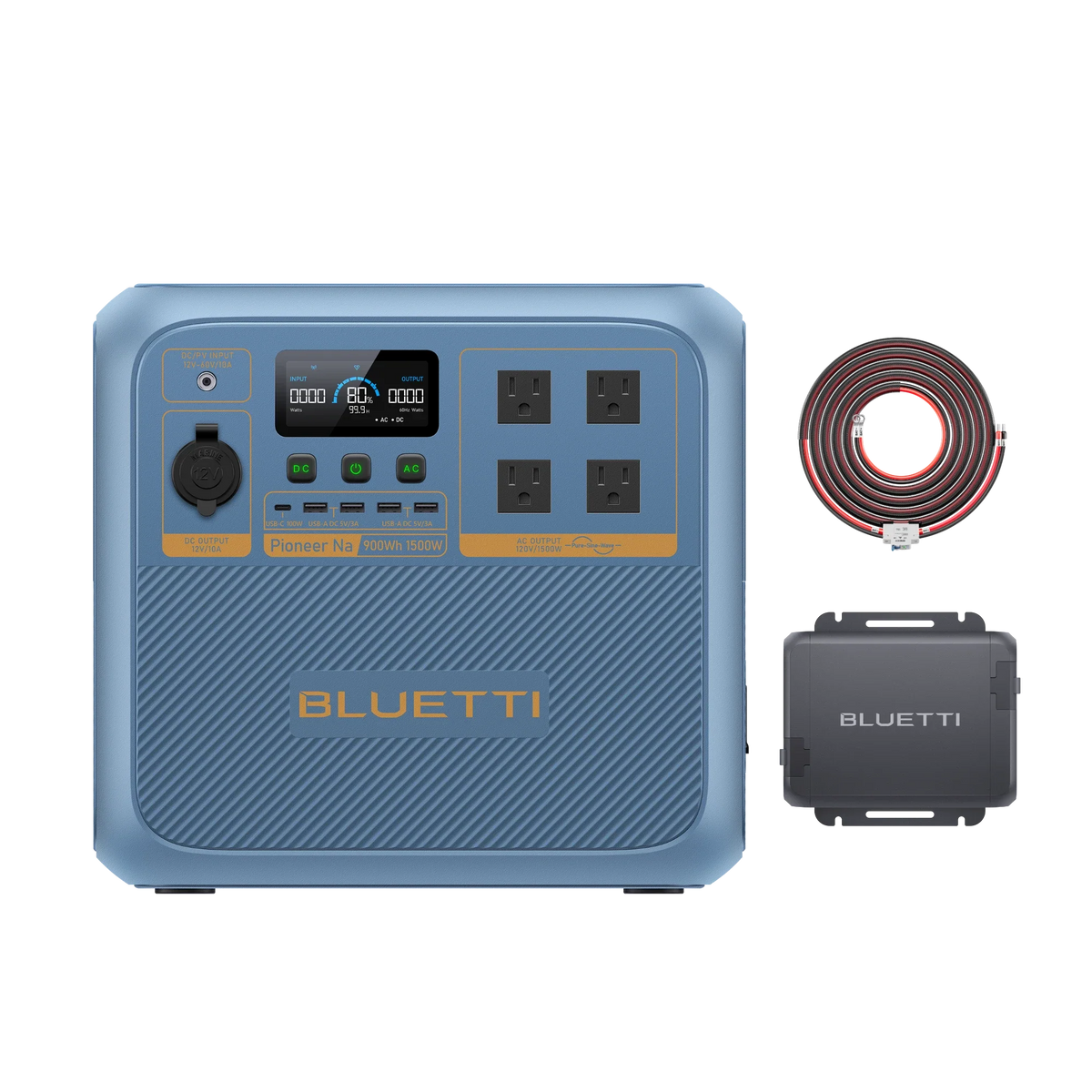 BLUETTI Pioneer Na power station with Charger 1 alternator charger