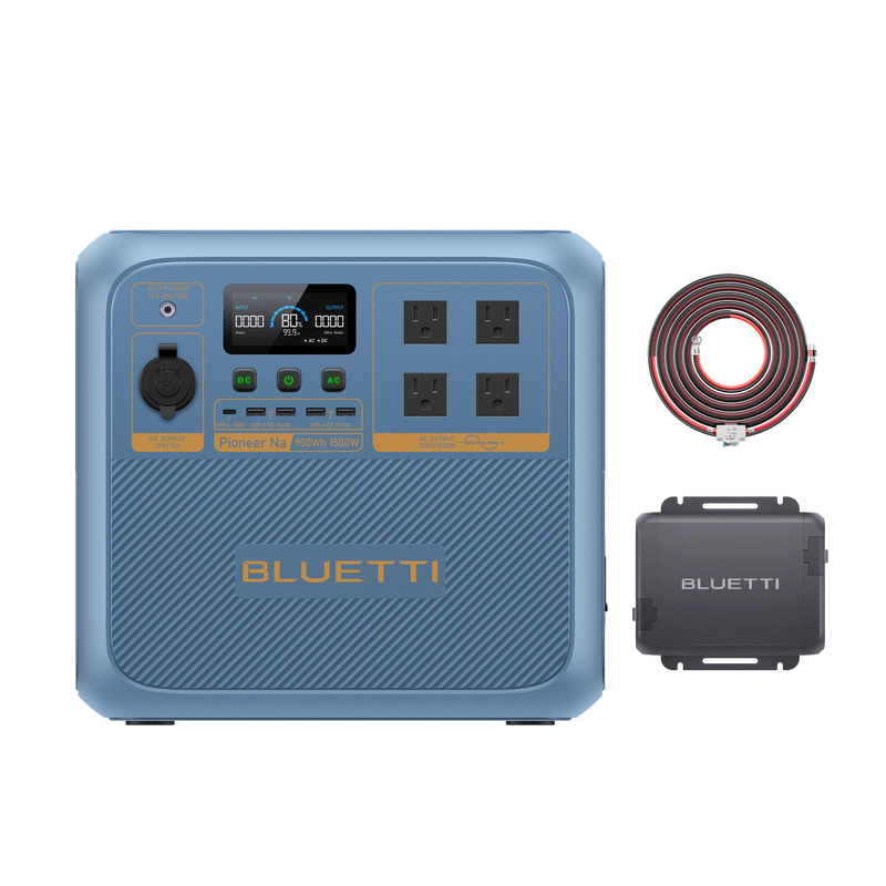 BLUETTI Pioneer Na power station with Charger 1 alternator charger