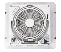 MaxxAir MaxxFan Pivot 14" RV Roof Vent Fan with Drop-Down Pivoting Fan Head, 4-Speed, 400 CFM, White Lid