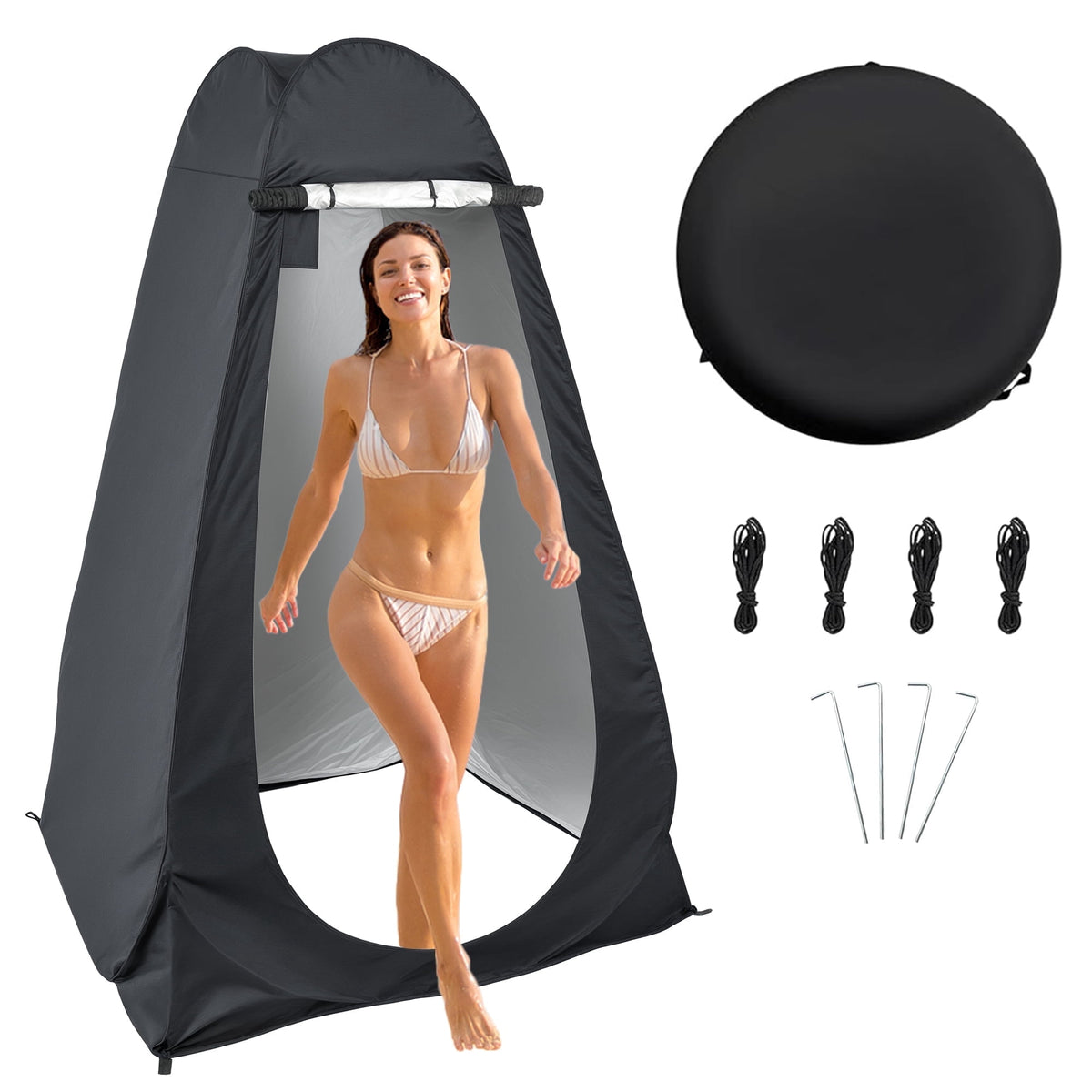 Pop-up camping shower and privacy tent