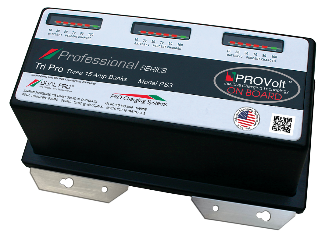 DualPRO PS1 Professional Series 1-Bank 15A 12V Marine Battery Charger