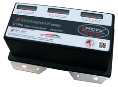 DualPRO PS3 Professional Series 3-Bank 45A (3 x 15A) 12V/36V Marine Battery Charger