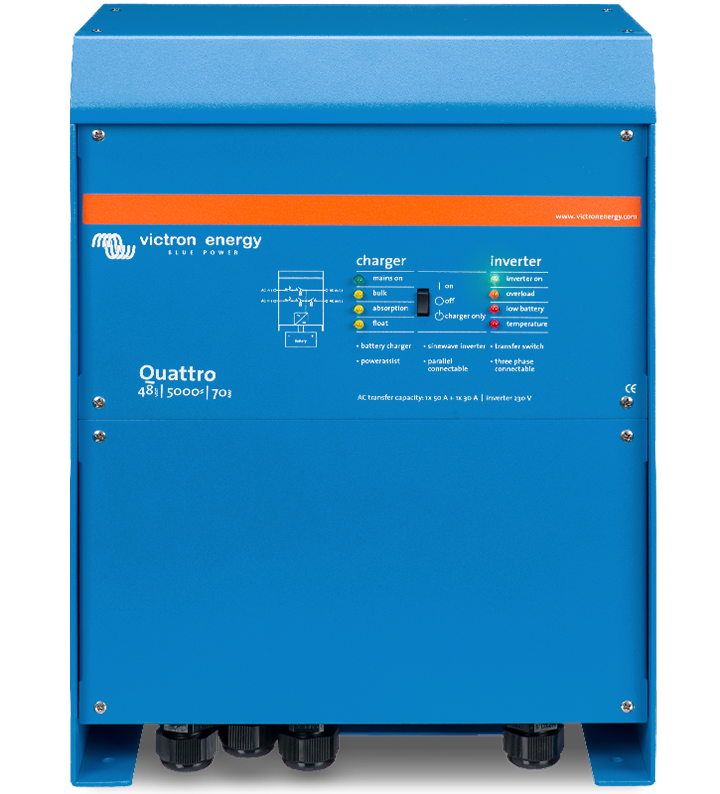 Victron Quattro inverter charger dual AC input - view 2