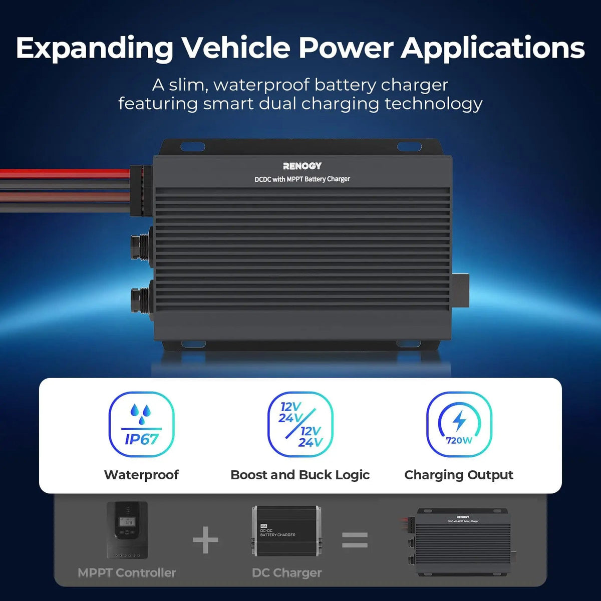 Renogy IP67 50A DC-DC battery charger with MPPT