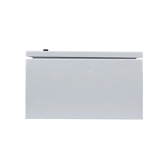 Renogy DC circuit breaker box with the door open showing the DIN rail