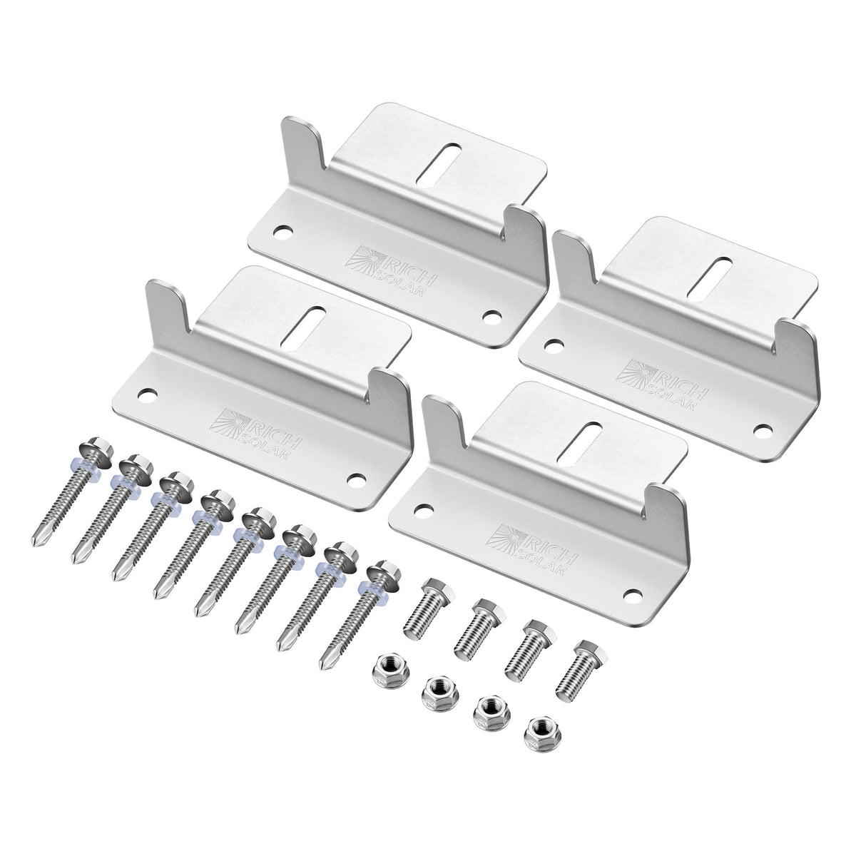 Rich Solar Z-Brackets Mounting Hardware Z-Brackets with Screws