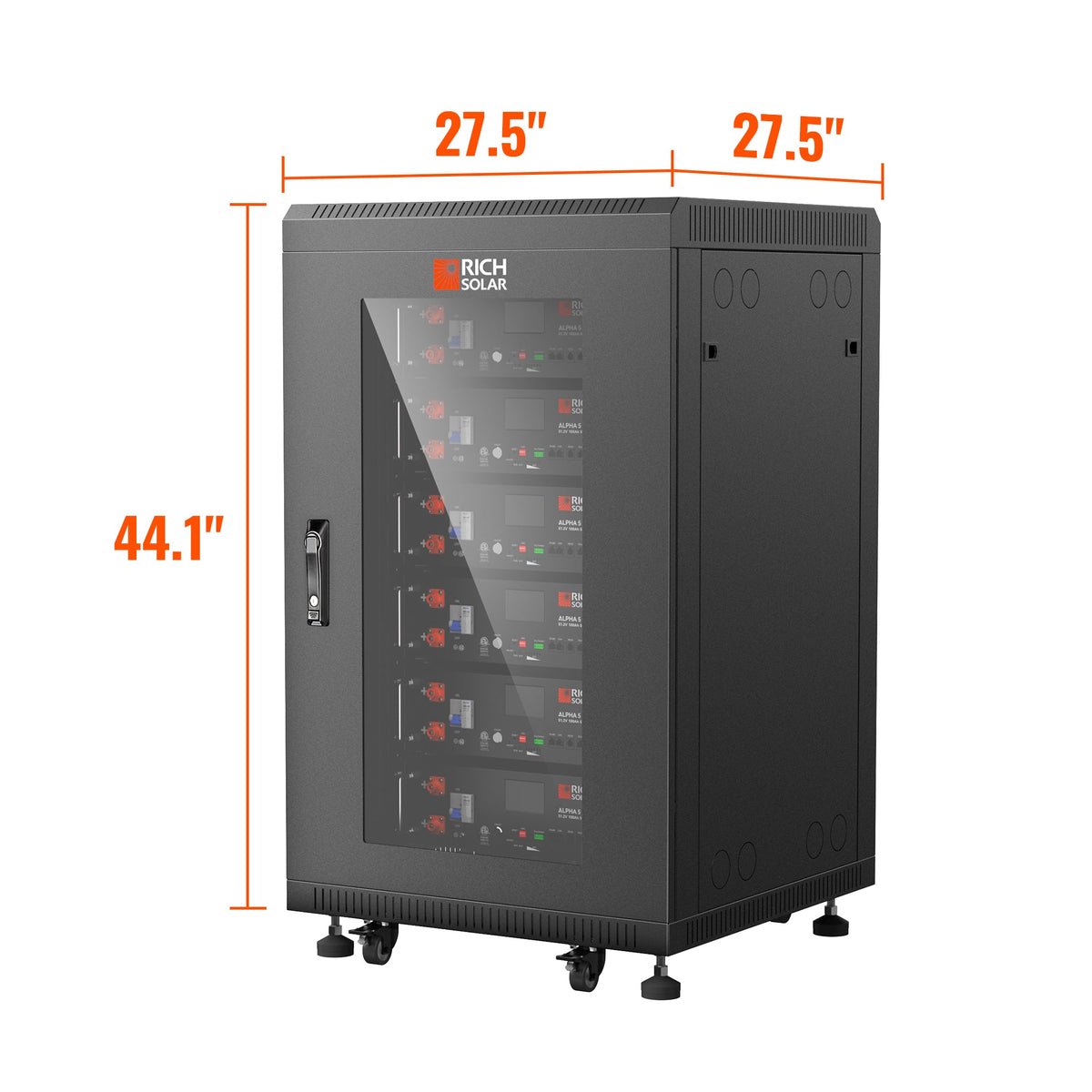 Rich Solar Battery Server Rack for ALPHA 5 PRO 6-Slot Enclosed Battery Cabinet