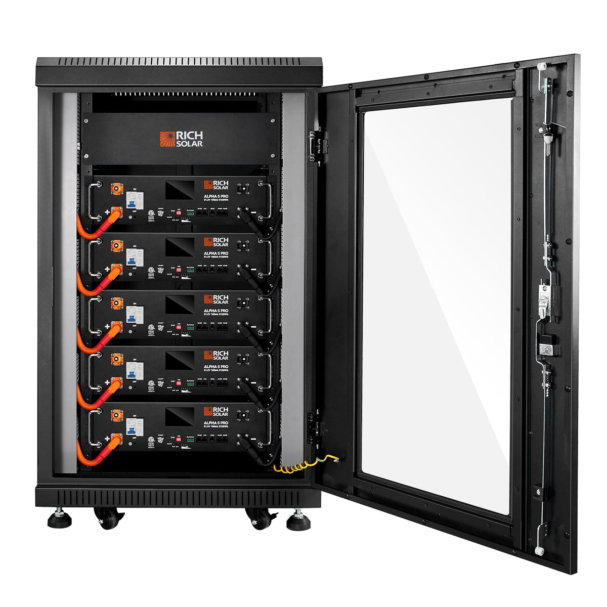 Rich Solar Battery Server Rack for ALPHA 5 PRO 6-Slot Enclosed Battery Cabinet