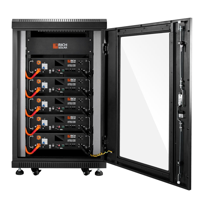 Rich Solar Battery Server Rack for ALPHA 5 PRO 6-Slot Enclosed Battery Cabinet