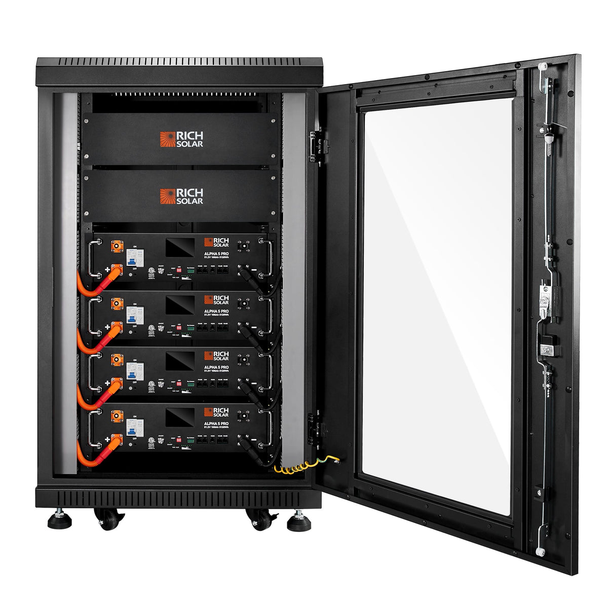 Rich Solar Battery Server Rack for ALPHA 5 PRO 6-Slot Enclosed Battery Cabinet