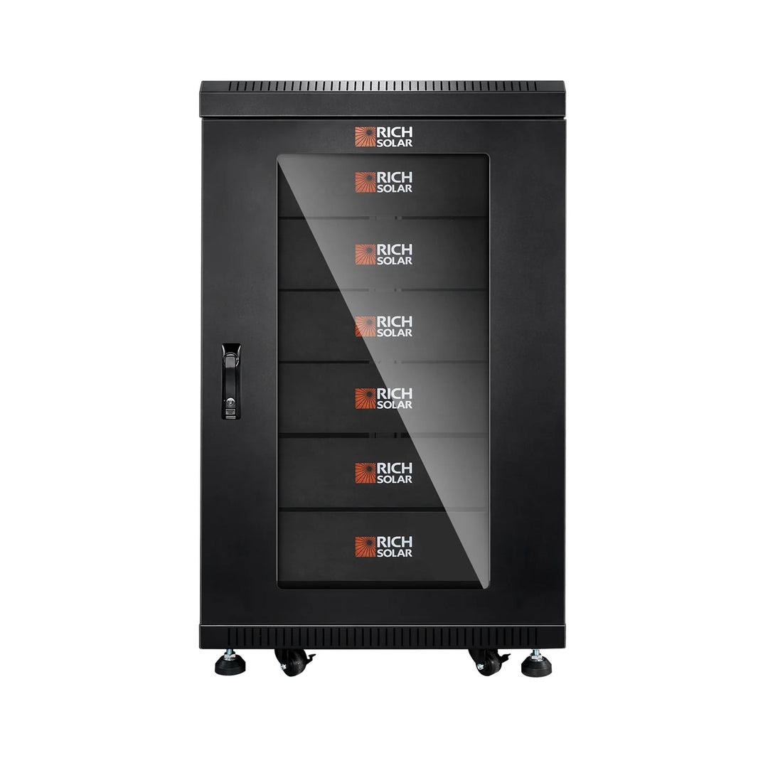 Rich Solar Battery Server Rack for ALPHA 5 PRO 6-Slot Enclosed Battery Cabinet