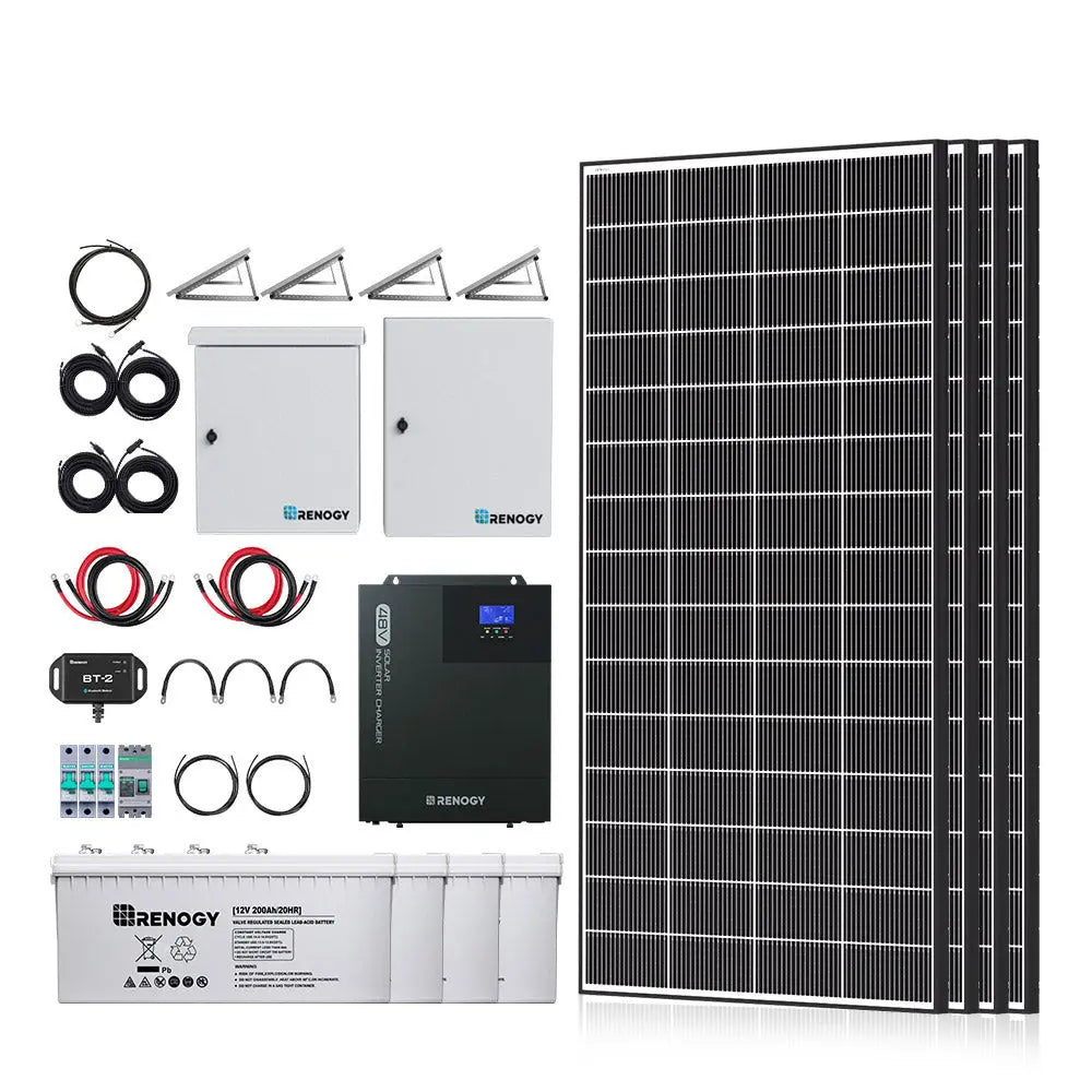 Renogy 1200W complete solar kit with 9.6kWh battery bank