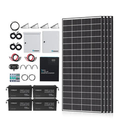 Renogy 1200W complete solar kit with 9.6kWh battery bank