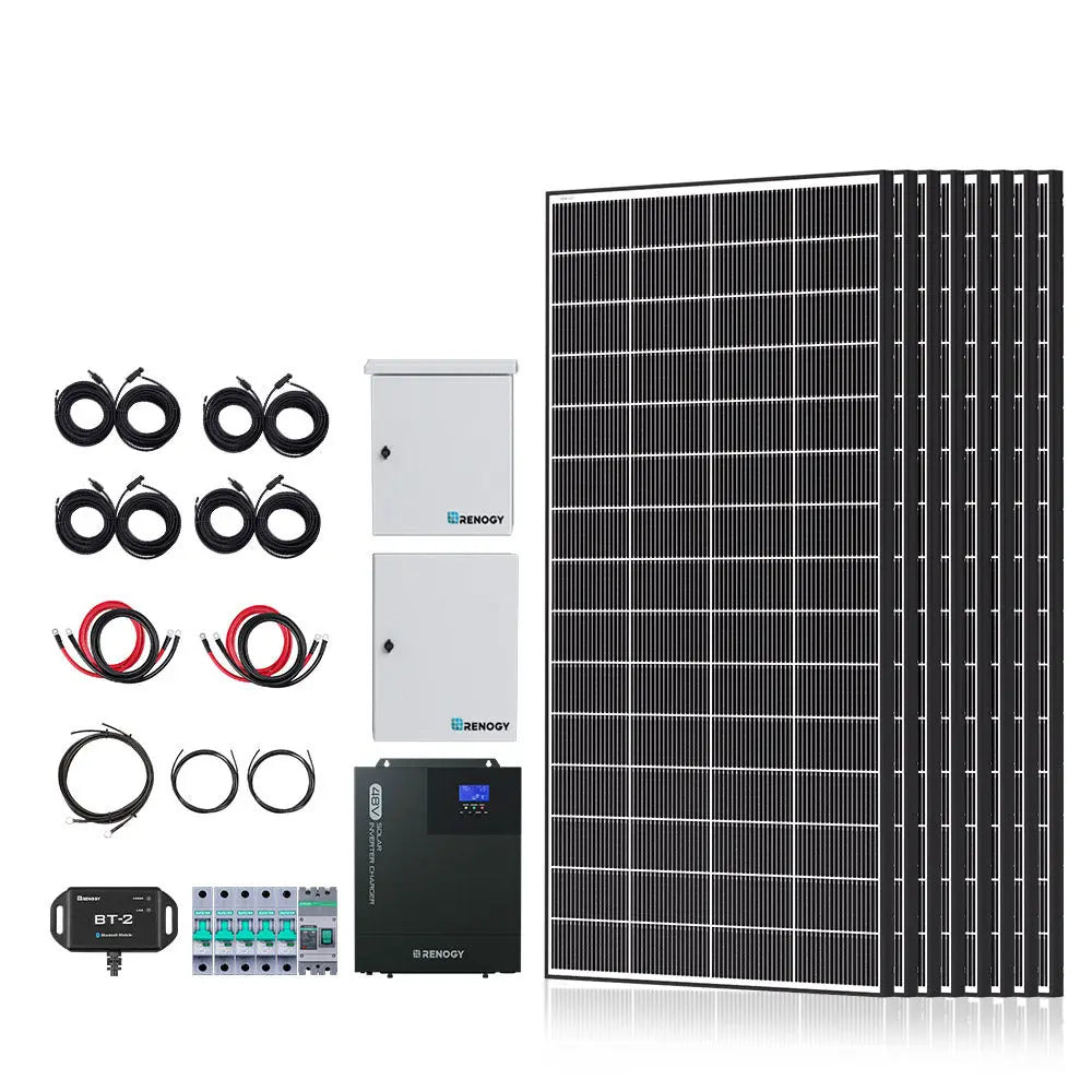 Renogy 1200W complete solar kit with 9.6kWh battery bank