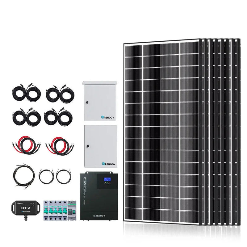 Renogy 1200W complete solar kit with 9.6kWh battery bank