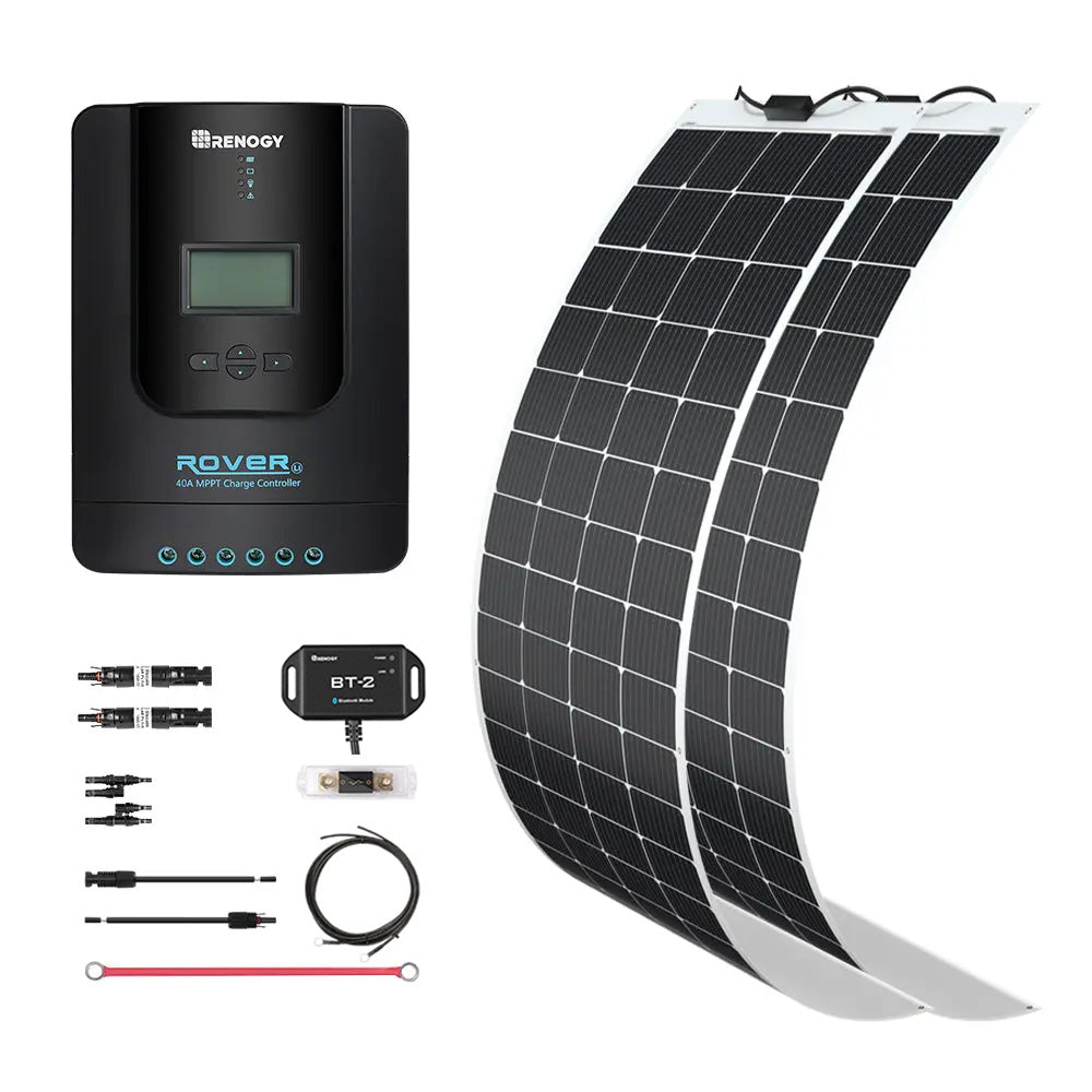 Renogy 400W 12V solar panel kit components