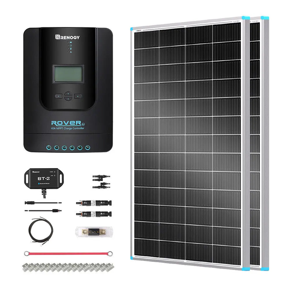 Renogy 400W 12V solar panel kit components