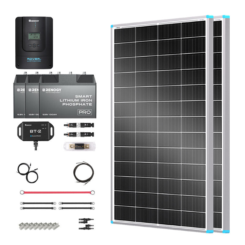 Renogy 800W 12V complete solar kit with lithium batteries