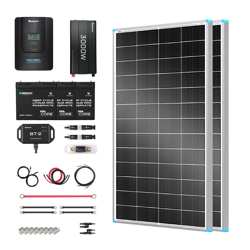 Renogy 800W 12V complete solar kit with lithium batteries
