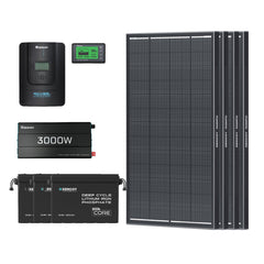 Renogy power kit with batteries, inverter and solar panels