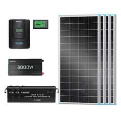 Renogy power kit with batteries, inverter and solar panels