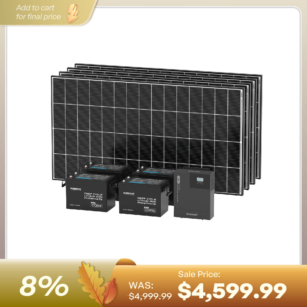Renogy Cabin Solution off-grid solar kit with battery bank
