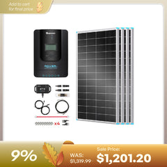 Renogy 800W 12V essential solar panel kit with MPPT controller