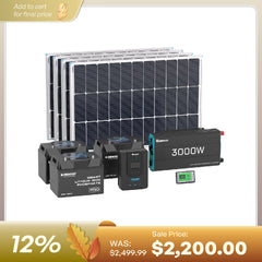 Renogy 400W complete solar kit for a workshop or shed