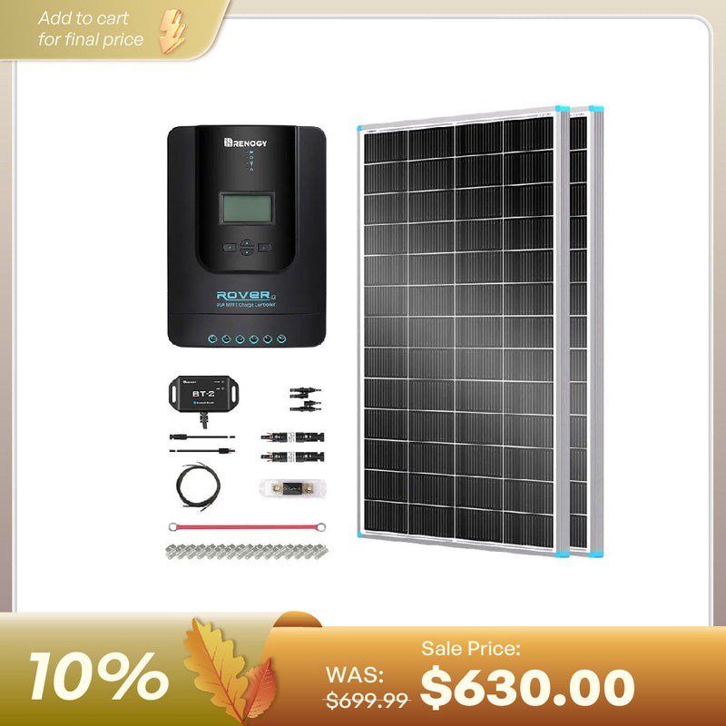 Renogy 400W 12V solar panel kit components