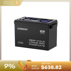 Renogy Core 48V 50Ah smart LiFePO4 battery with self-heating
