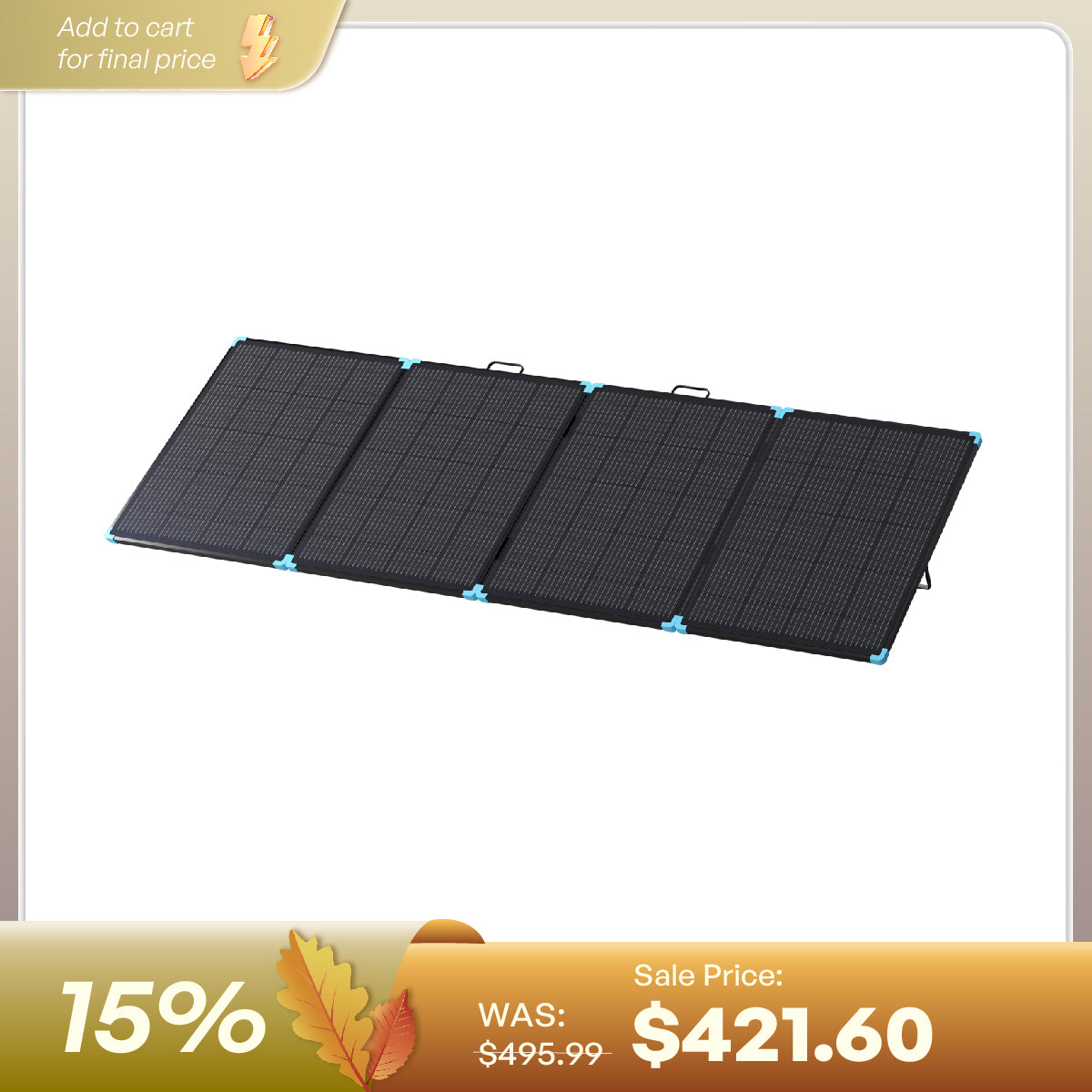Renogy lightweight portable solar suitcase with kickstands