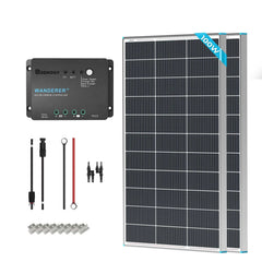 Renogy 200W 12V starter solar panel kit with charge controller and brackets