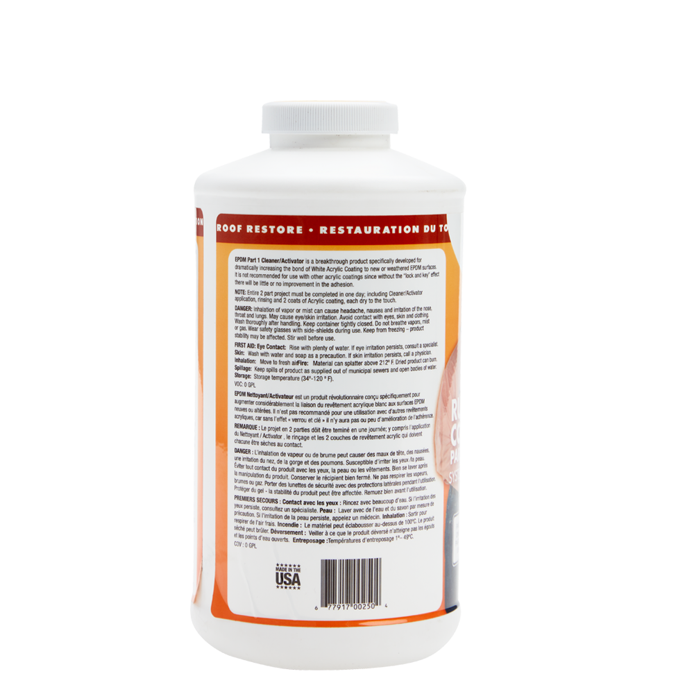Dicor Rubber Roof Cleaner/Activator, Part 1 for EPDM & PVC Roofing, 1 Quart - view 3
