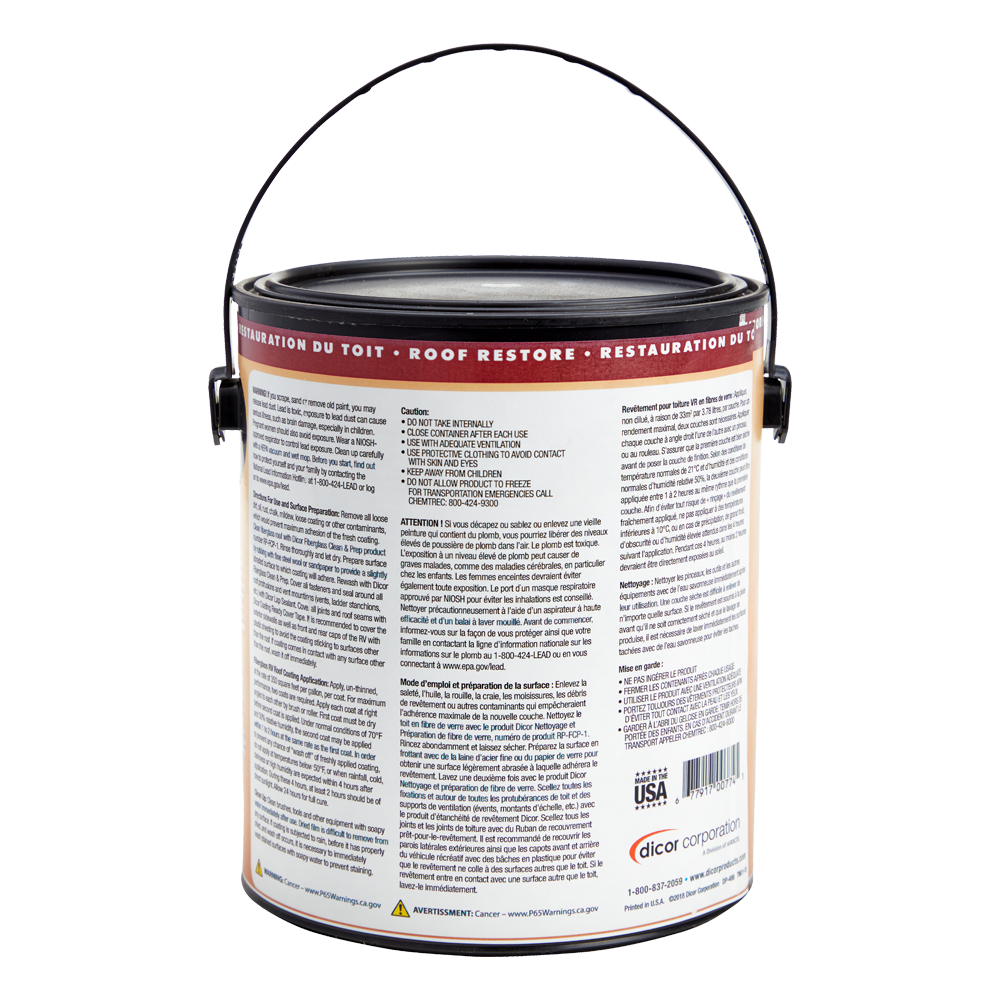 Dicor Fiberglass RV Roof Coating, 1 Gallon - view 3