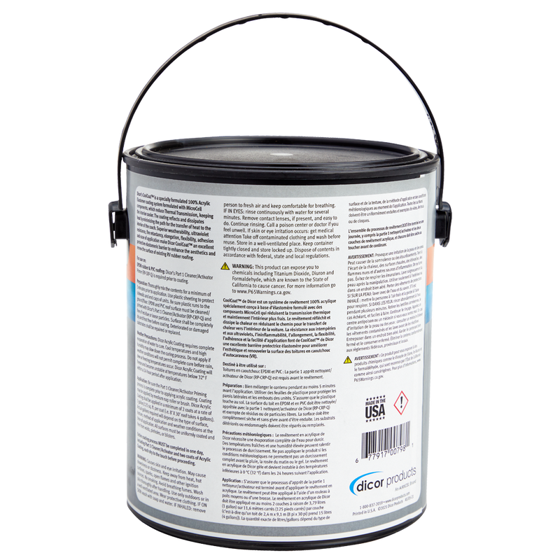 Dicor CoolCoat Acrylic Roof Coating, Part 2 for EPDM & PVC Roofing, 1 Gallon - view 3
